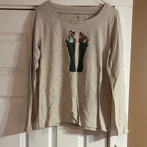 Talbots Beige Cotton Tee